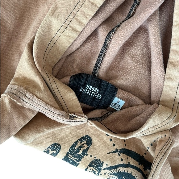 Urban Outfitters Palm Reading Hoodie Tan Size Small - Picture 2 of 6